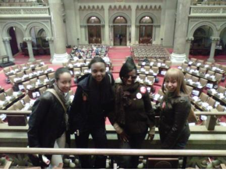 Fatima Futa and friends in the Assembly Chambers.jpg