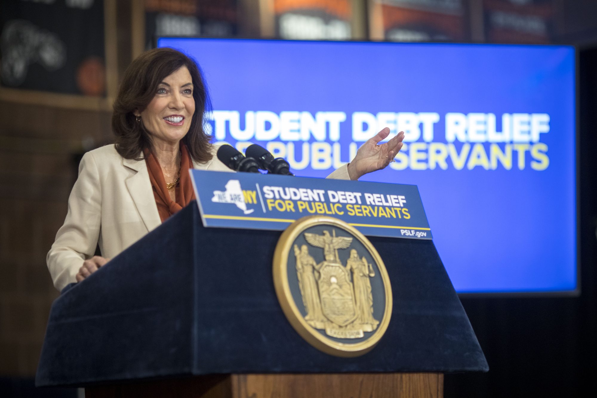 Governor Hochul signs student debt relief bill at BMCC