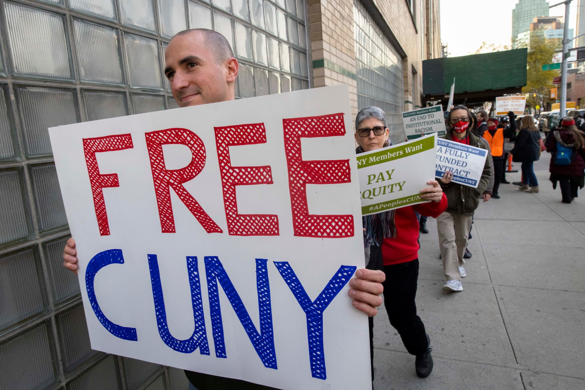 Rally prior to the Dec 2022 CUNY BOT Budget Request Hearing at LaGuardia Community College