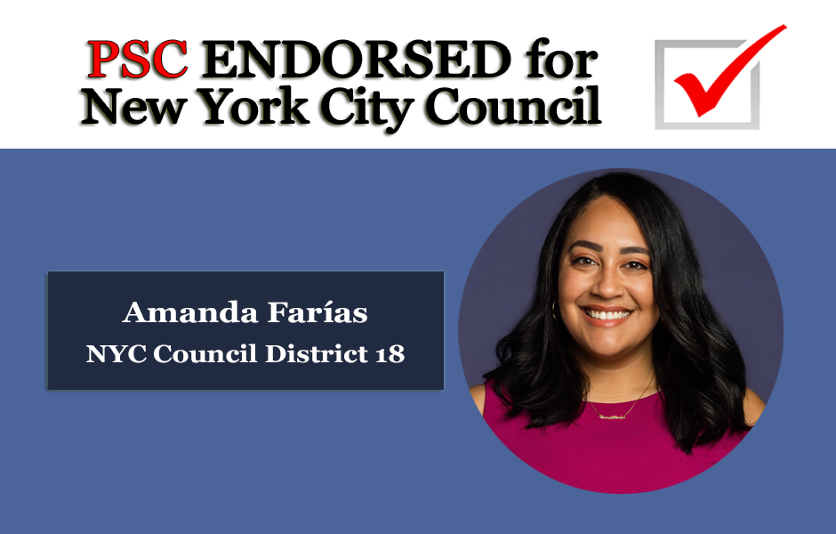 Endorsed for NYC Council Amanda Farias District 18