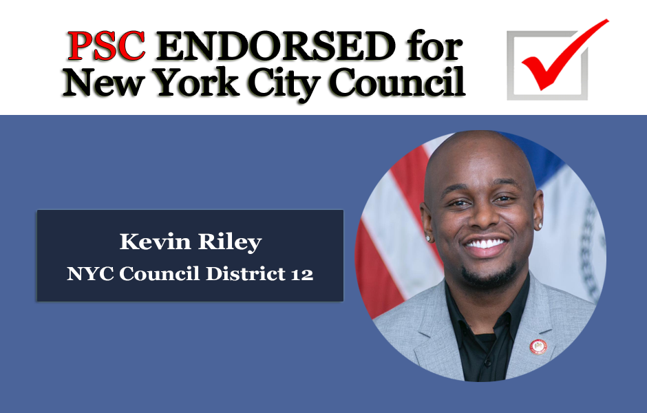Endorsed for NYC Council Kevin Riley District 12