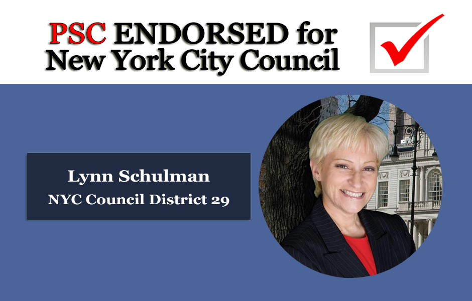 Endorsed for NYC Council Lynn Schulman District 29