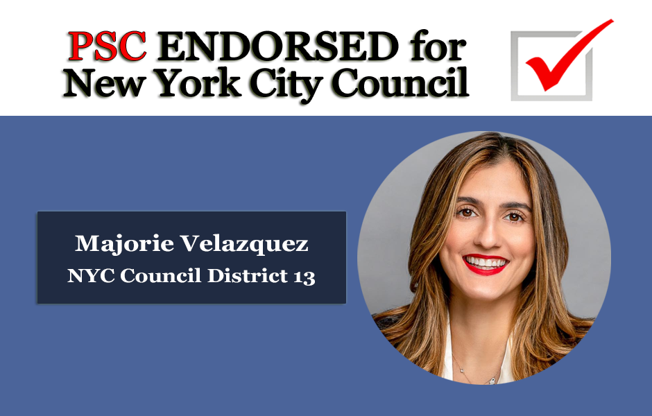 Endorsed for NYC Council Majorie Velazquez District13
