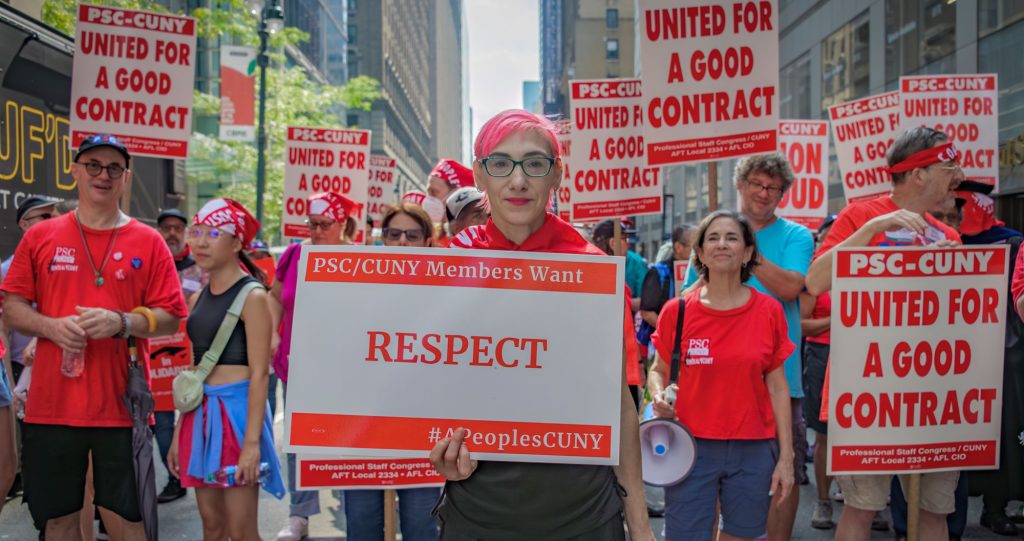 PSC members at labor day march
