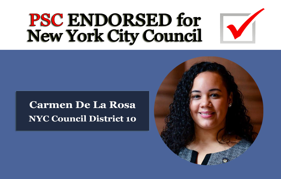 Endorsed for NYC Council Carmen de la Rosa District 10