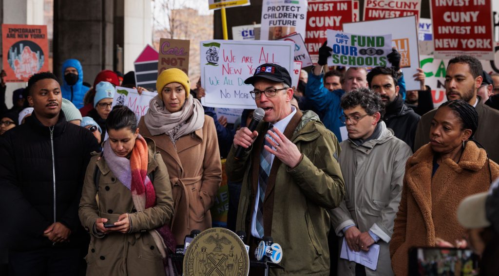 PSC President James Davis says CUNY colleges have already suffered immensely from city funding cuts. (Credit: Paul Frangipane) 
