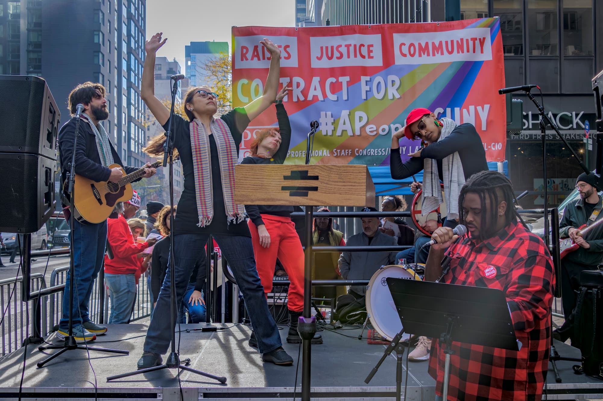 Radical Evolution performing at the Sing Out Shout Out Rally for #APeoplesCUNY by Erik McGregor