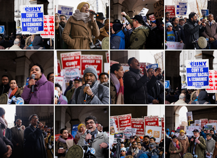 Collage of images from Rally December 11, 2023.