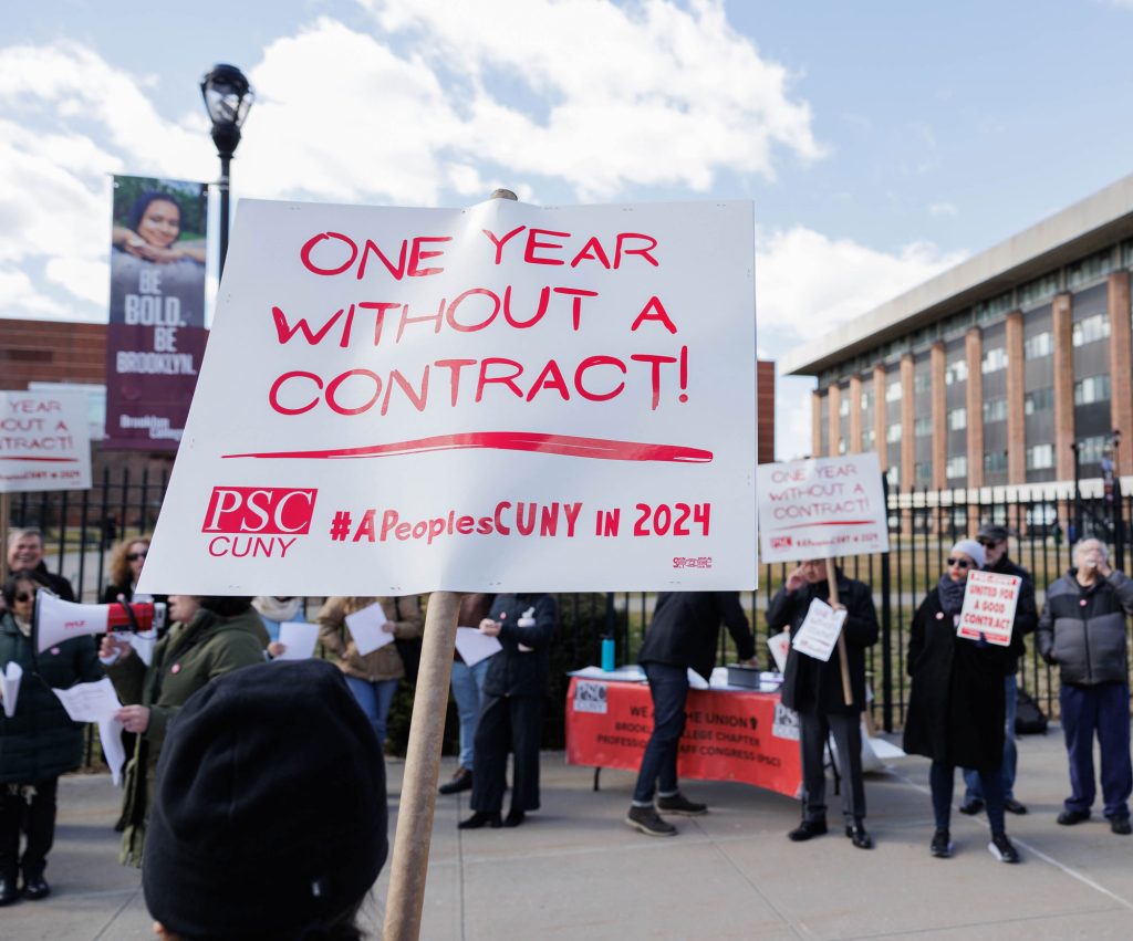 PSC contract rally at Brooklyn College