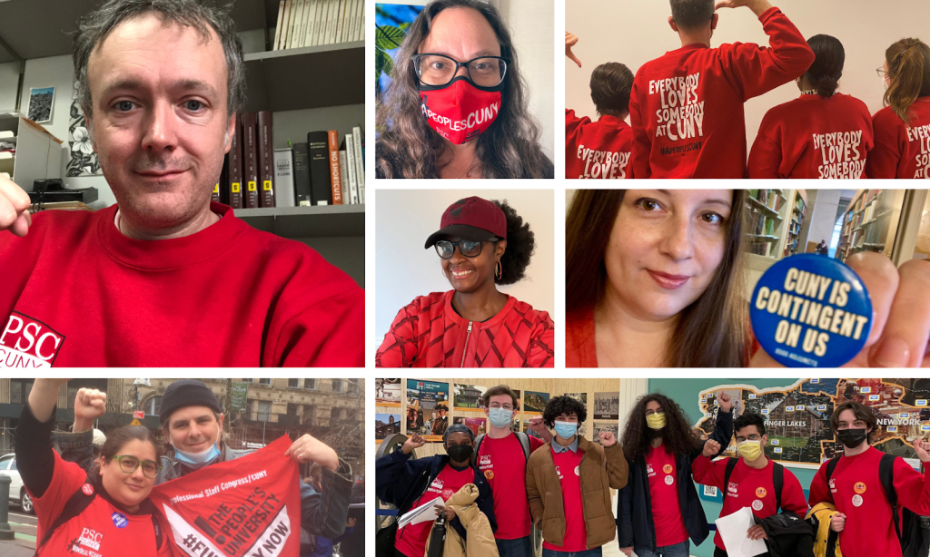 PSC Members wearing red for higher ed!