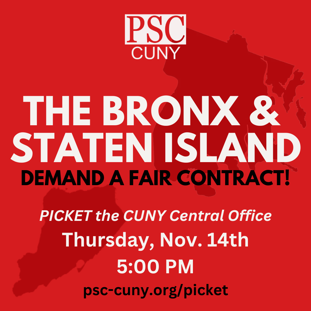 Thursday, Nov. 14th 5:00pm (Bronx & Staten Island members)