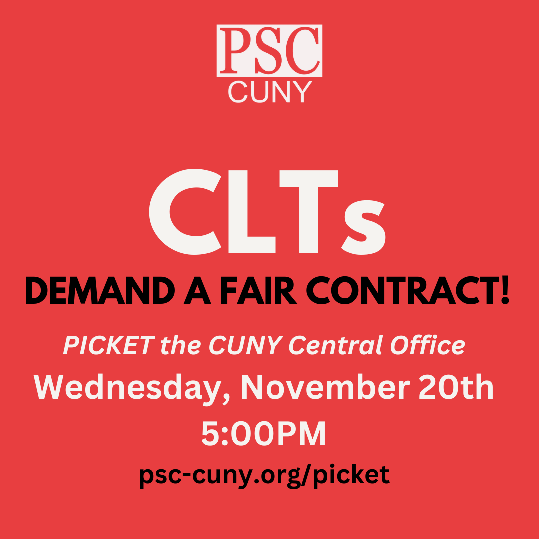 Wednesday, November 20, 5:00pm CLTs