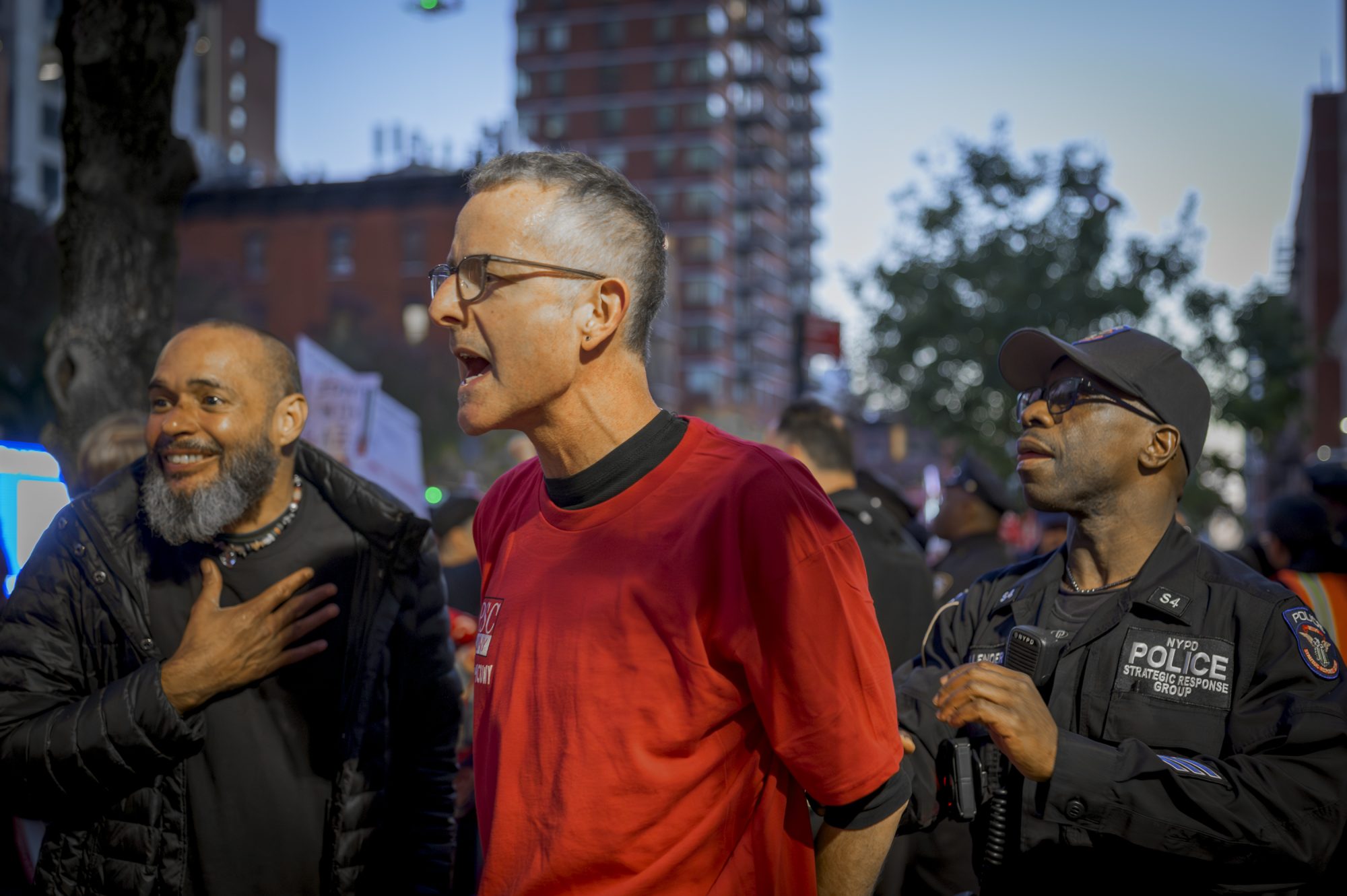 PSC Members are arrested while demanding a fair economic offer from CUNY Trustees (Photo by Erik McGregor)