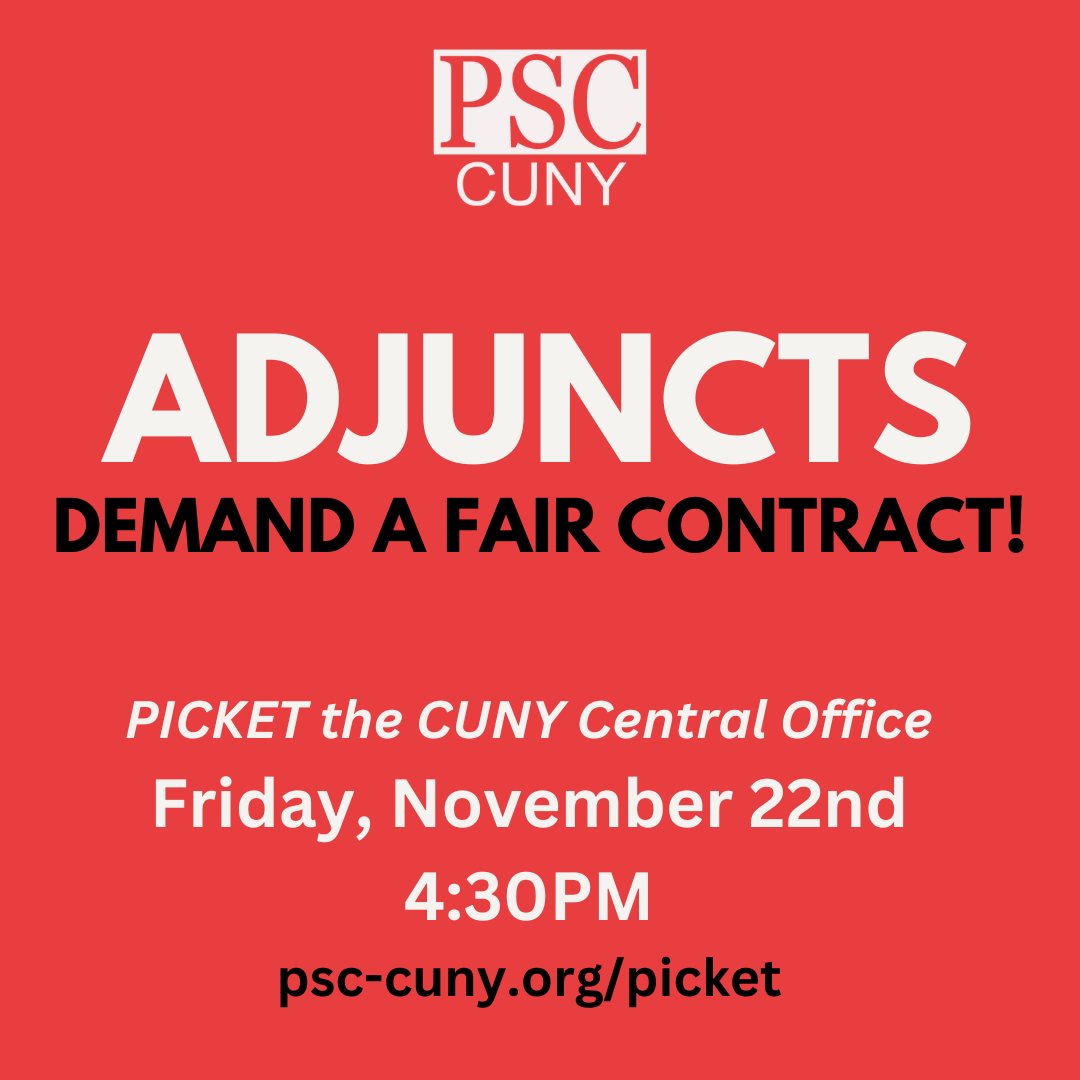 Friday, November 22nd, 4:30pm (Adjuncts)