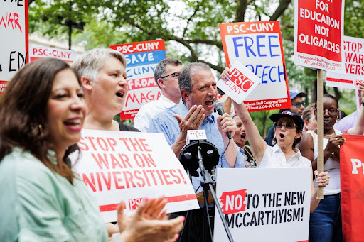 NYC Comptroller Brad Lander Speaks at Hands Off Higher Ed! Hands Off CUNY! Rally