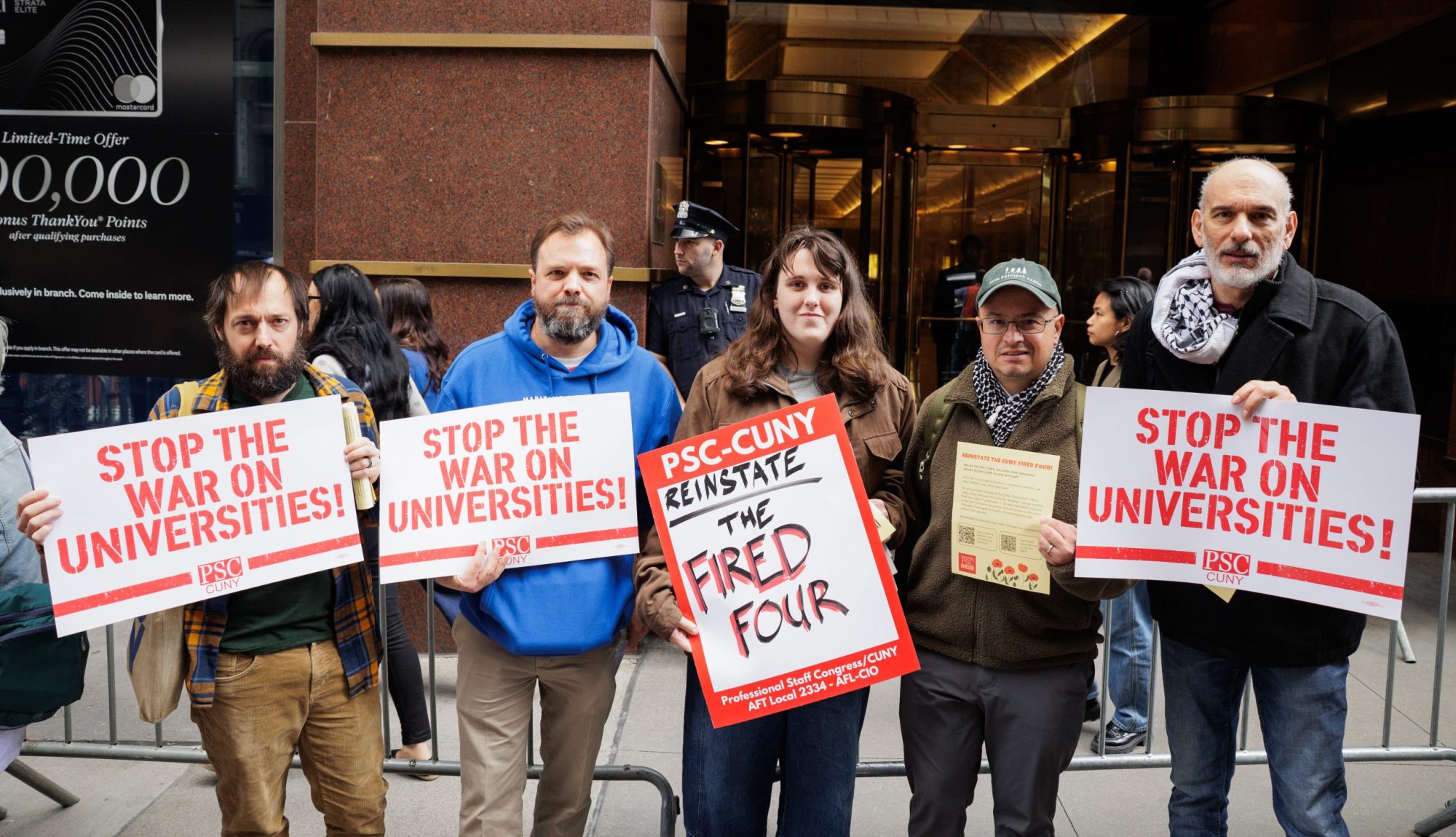 Fired Four Rally at CUNY Central