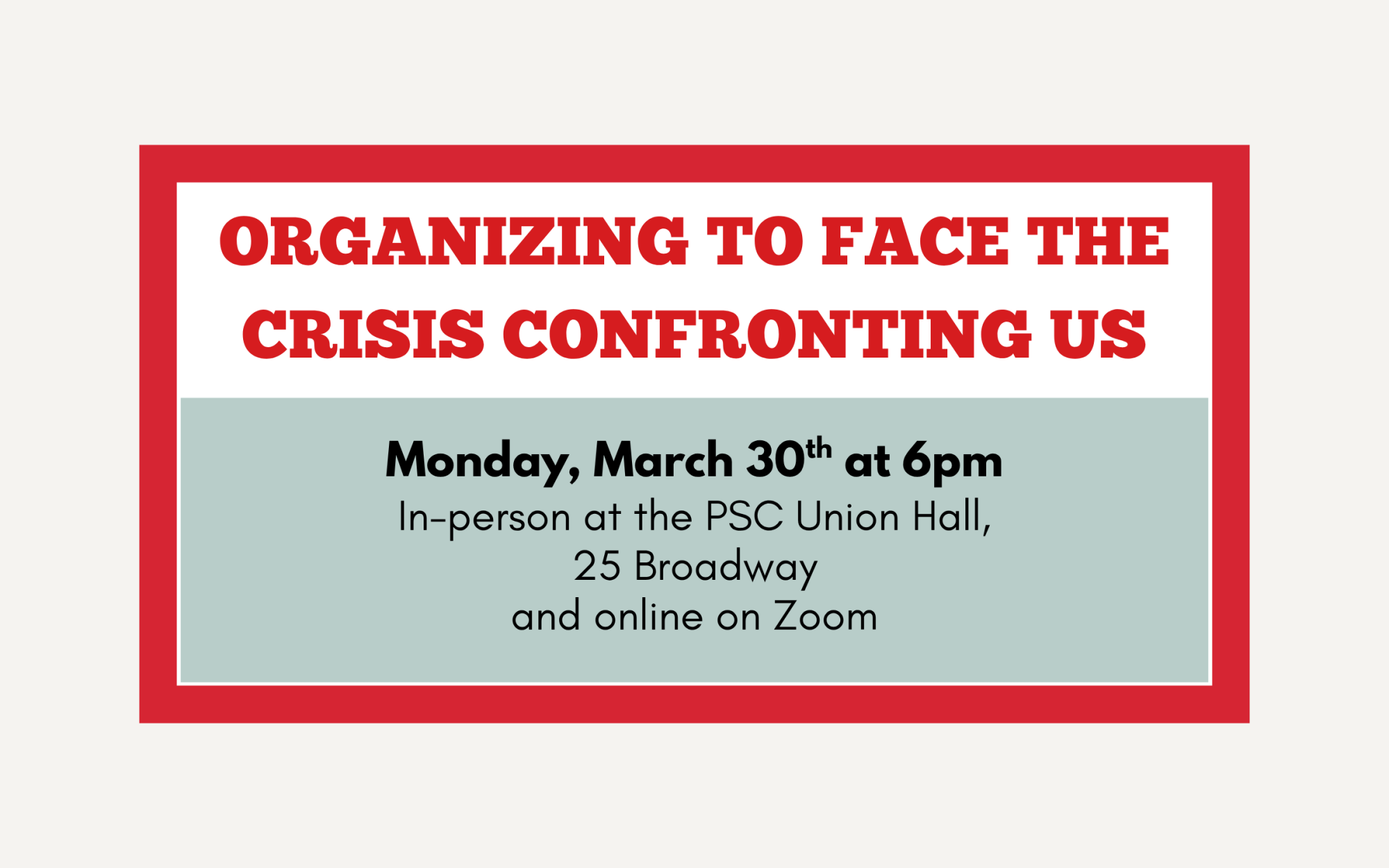 Immigrant Solidarity Mass Meeting in person