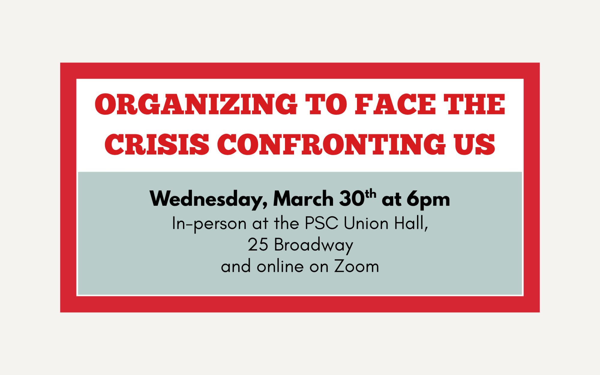 Mass Meeting-March 30-Immigrant Solidarity