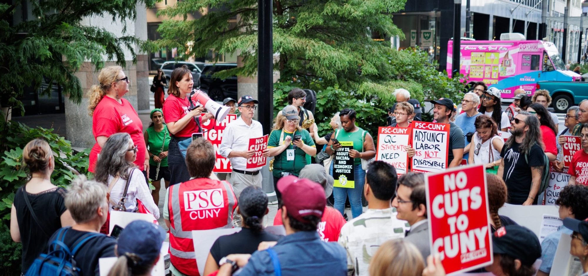 Rally to Save Jobs at Queens College