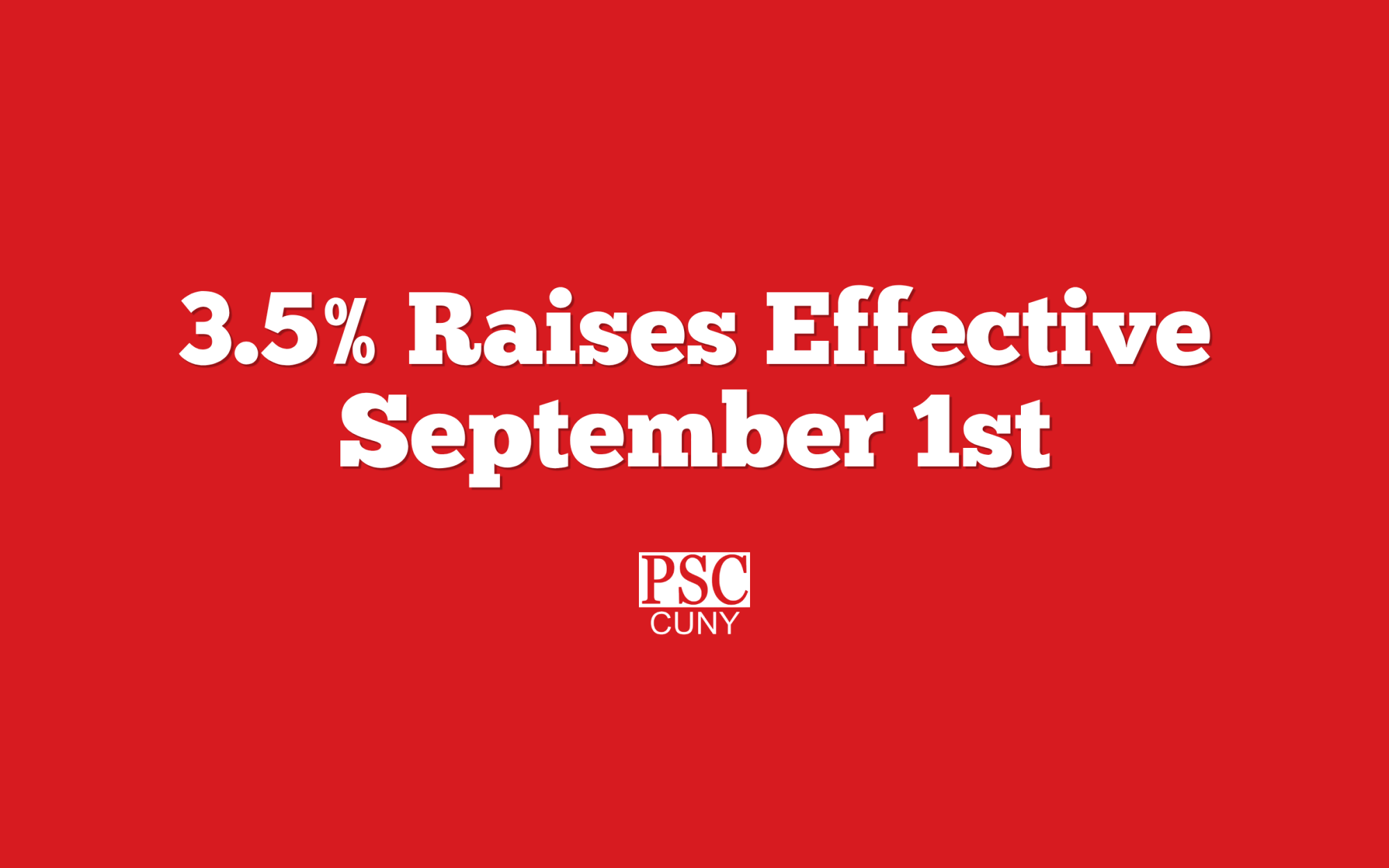 Raises effective September 1